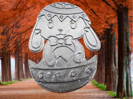 Easter Bunny Egg Keychain