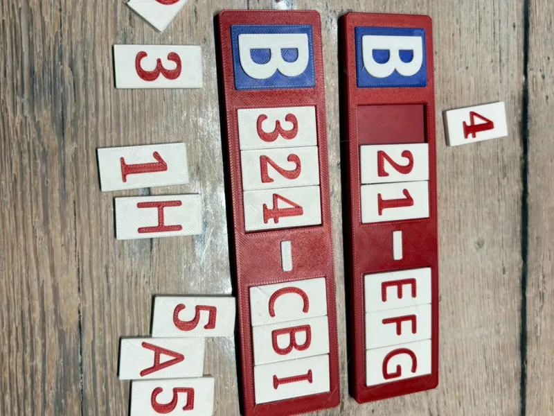 nummerplaten naleggen + opdrachtkaarten