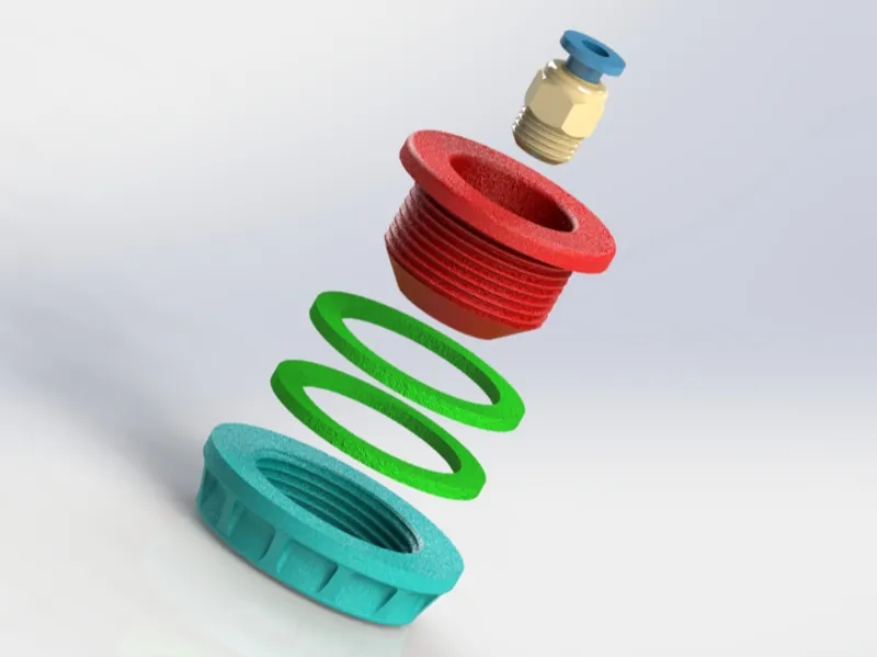 Filament Storage - PTFE Tube Bulkhead Fitting