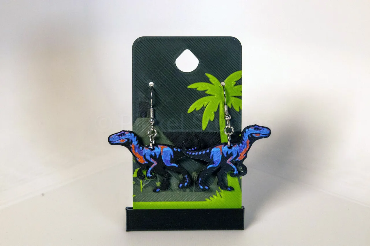 Velociraptor - Dino Earrings view 4