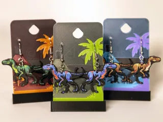 Velociraptor - Dino Earrings