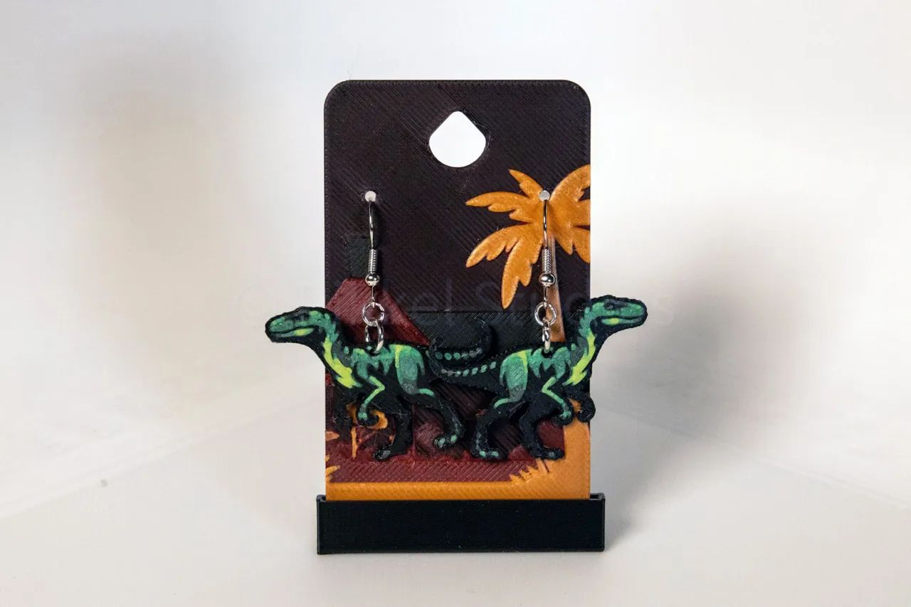 Velociraptor - Dino Earrings view 3