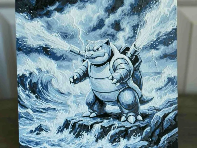 Blastoise Barrage - Hueforge Wall Art
