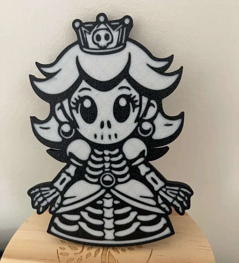 Princess Peach Skeleton Halloween decor - Mario's