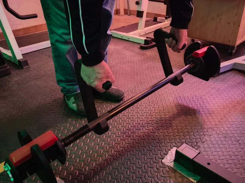 Rowing barbell handle