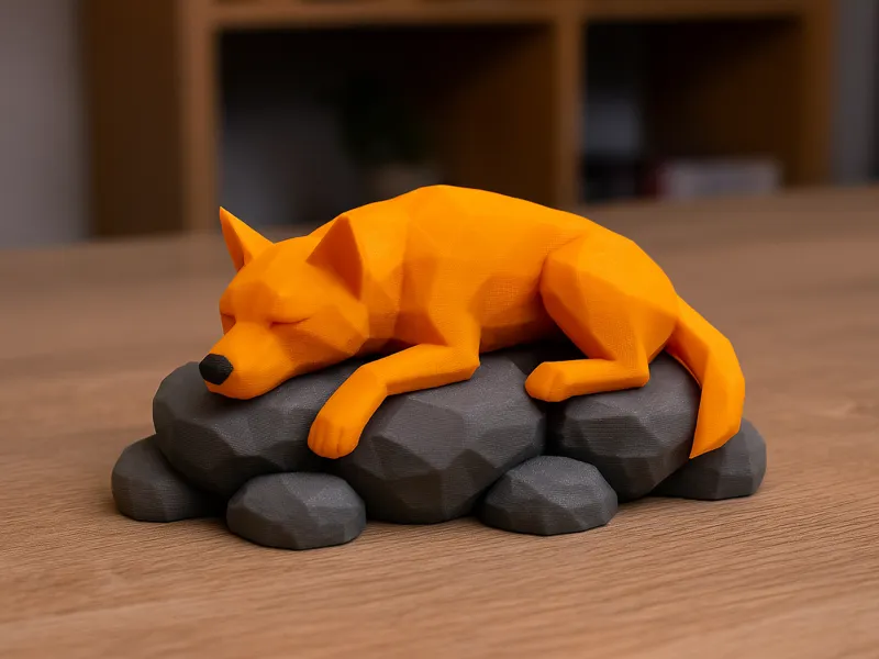 Low-Poly Sleeping Dog