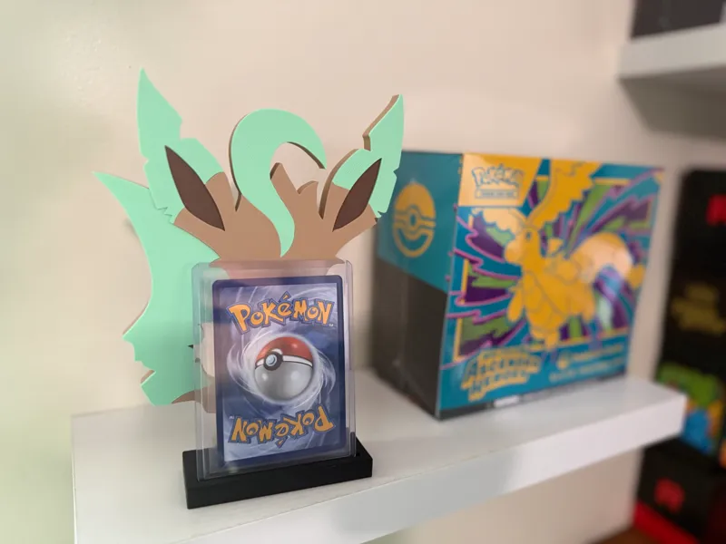 Leafeon Pokemon card display stand 