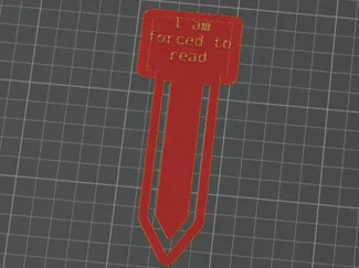 ''I am forced to read'' Funny Bookmark