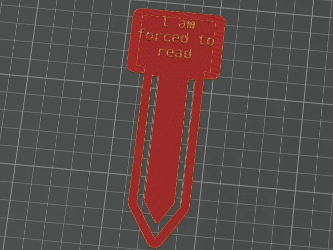 ''I am forced to read'' Funny Bookmark