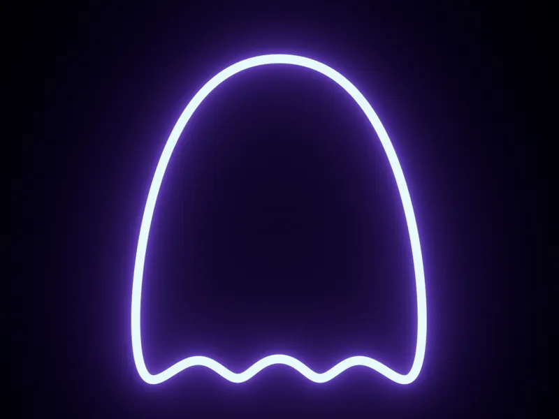 Ghost Without Eyes 3d neon frame (LED)