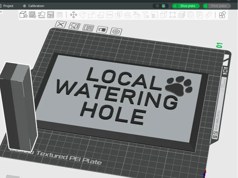 Local Watering Hole sign for pet water