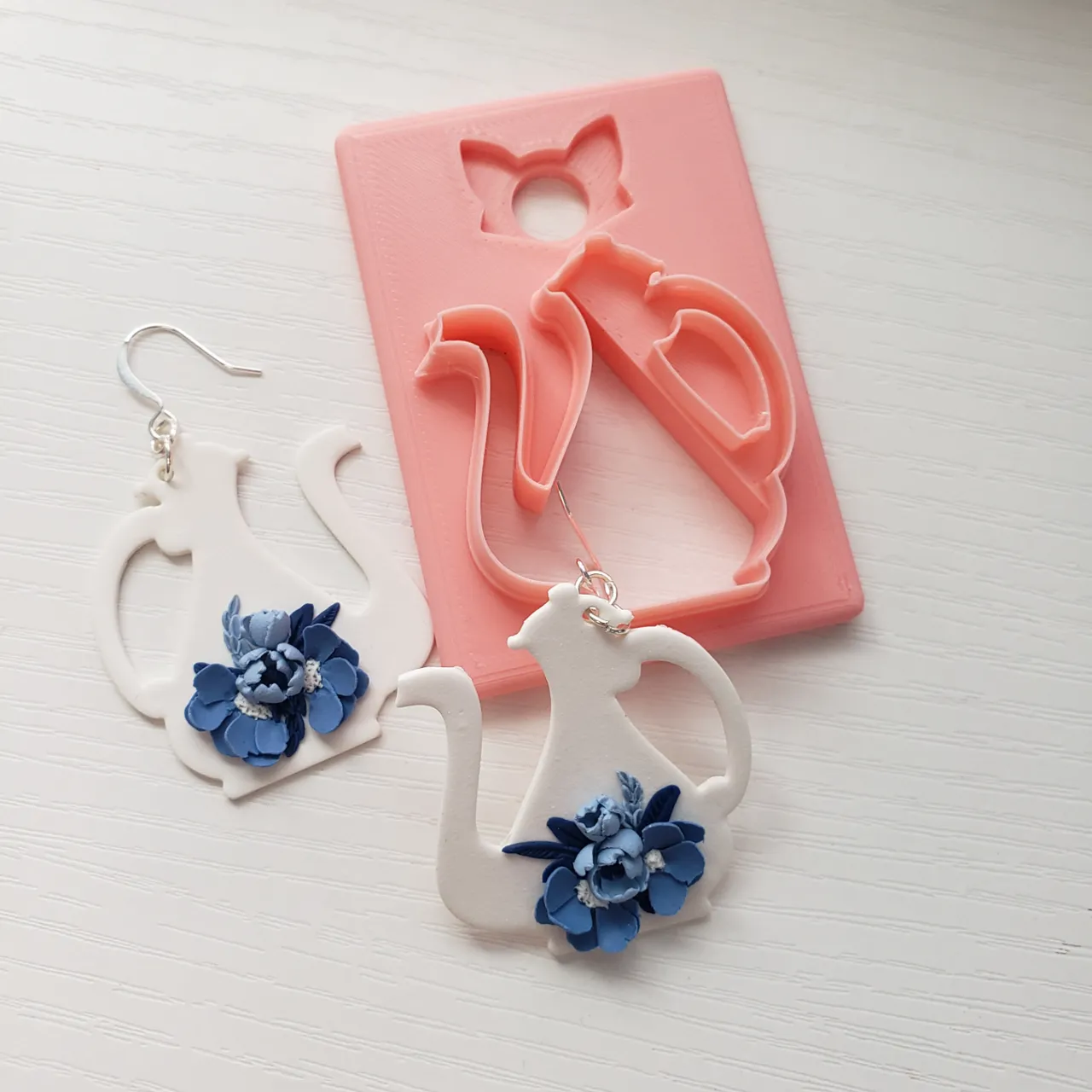 Fancy Vintage Teapot Polymer Clay Earring Cutter view 2
