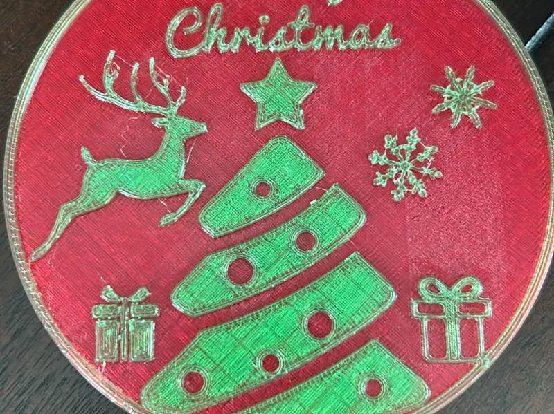 Merry Christmas Ornament (Maker Lab)