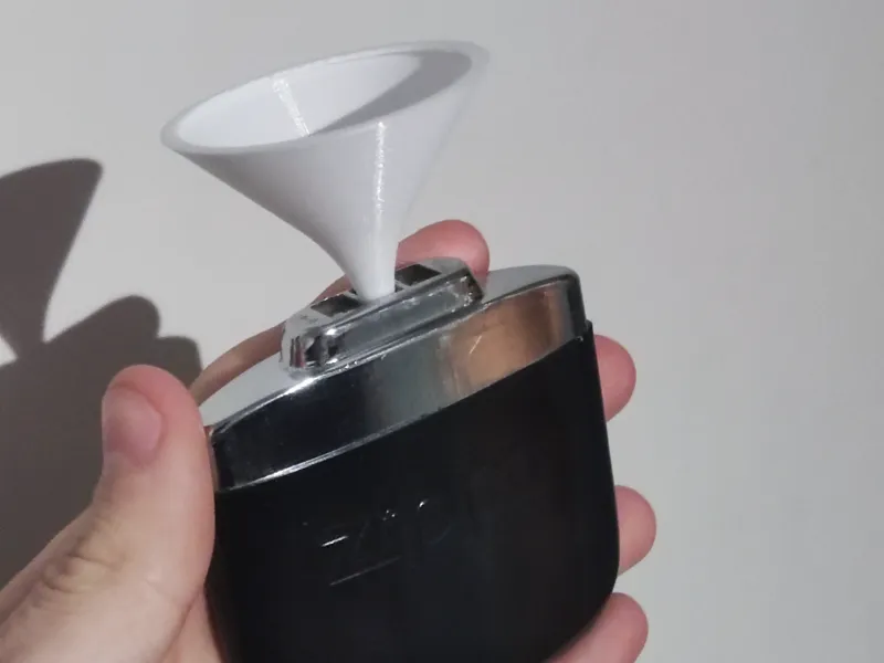 Zippo hand warmer funnel