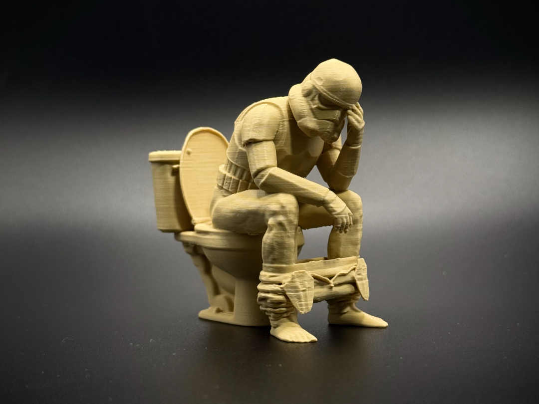 Storm Trooper on a toiler - Everybody Poops Series