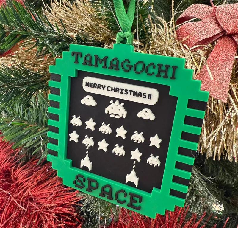 8 bit Retro-space game decoration (Christmas)
