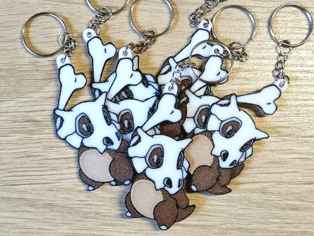 Cubone from Pokemon keychain by Tom's Basement MakerWorld