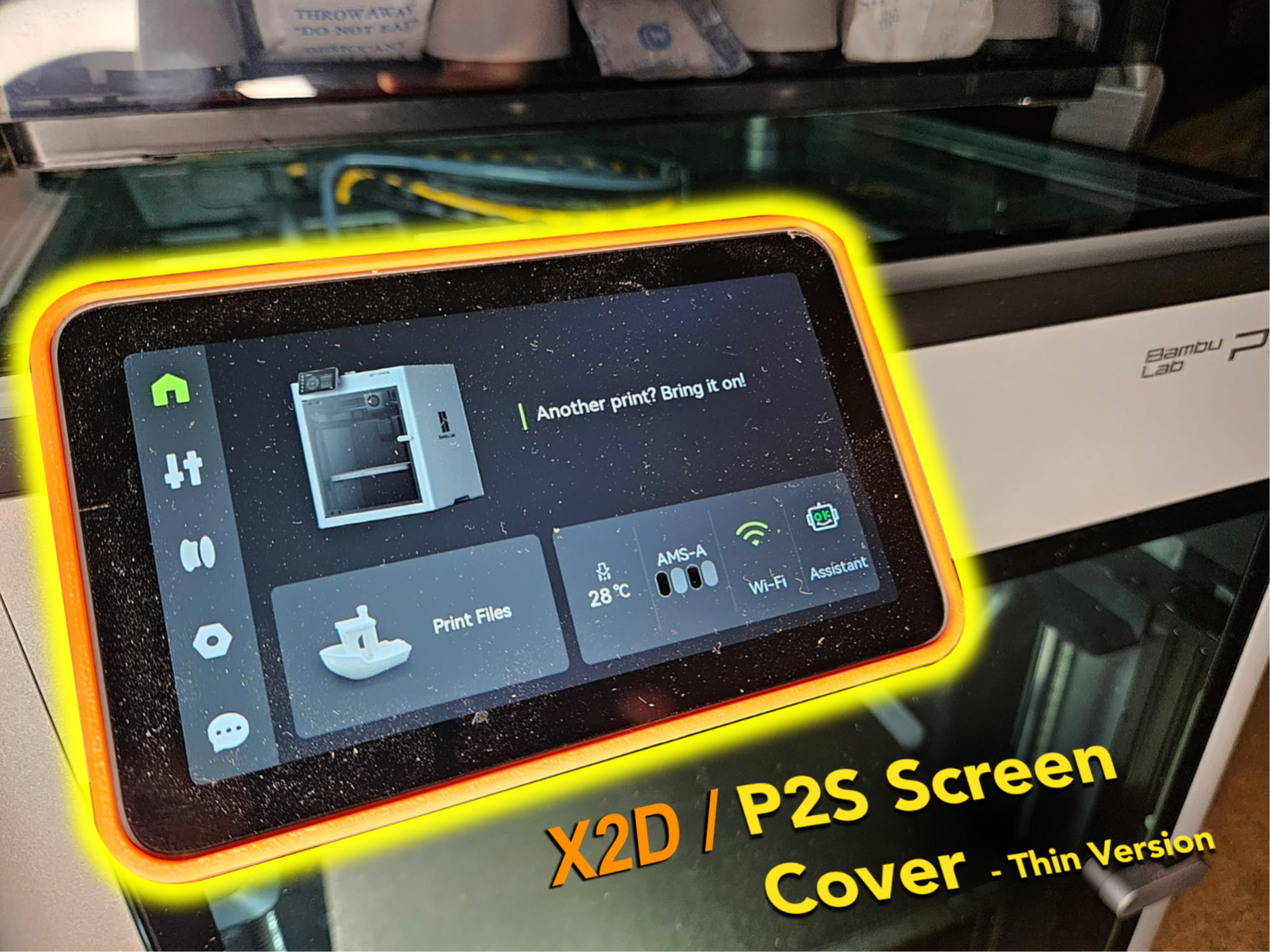 X2D / P2S Thin Screen Display Bezel