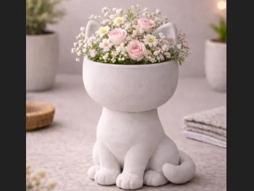 Vase en forme de chat