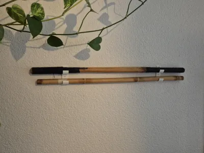 Rattan/escrima sticks wall mount