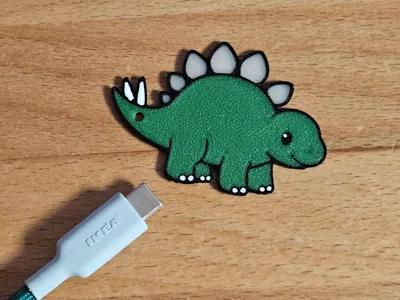Cute Stegosaurus Keychain