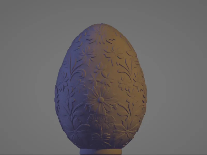 Ornamental Spring Floral Easter Egg