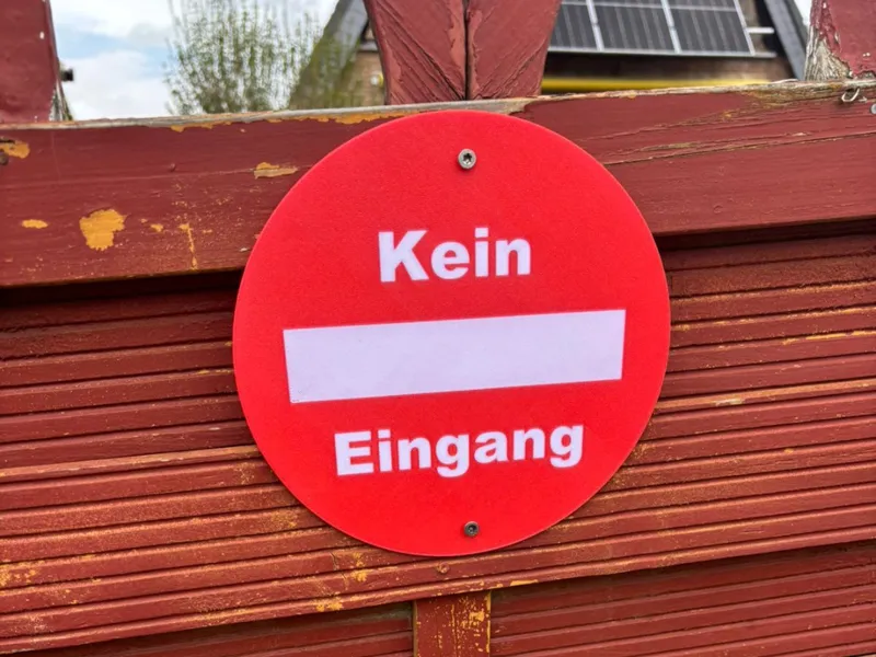 Kein Eingang Schild – Verkehrsschild Optik