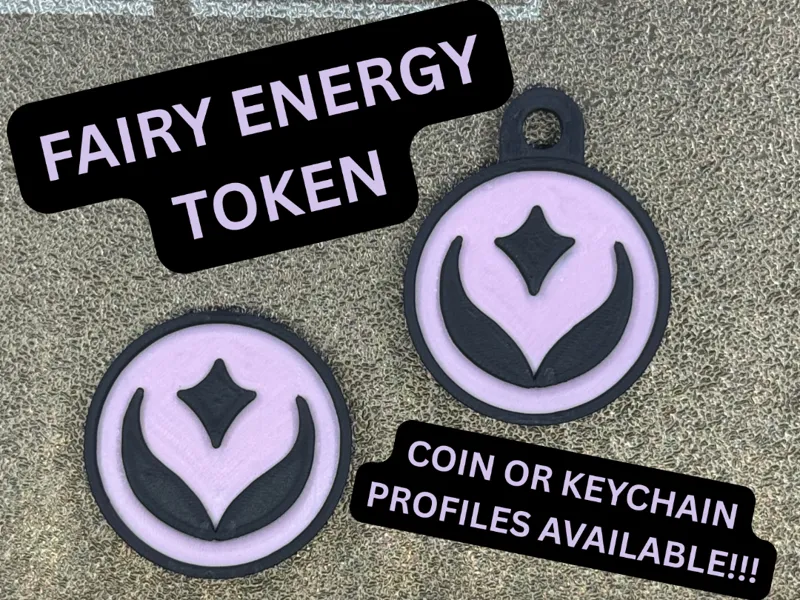 Pokemon Fairy Energy Token and Keychain