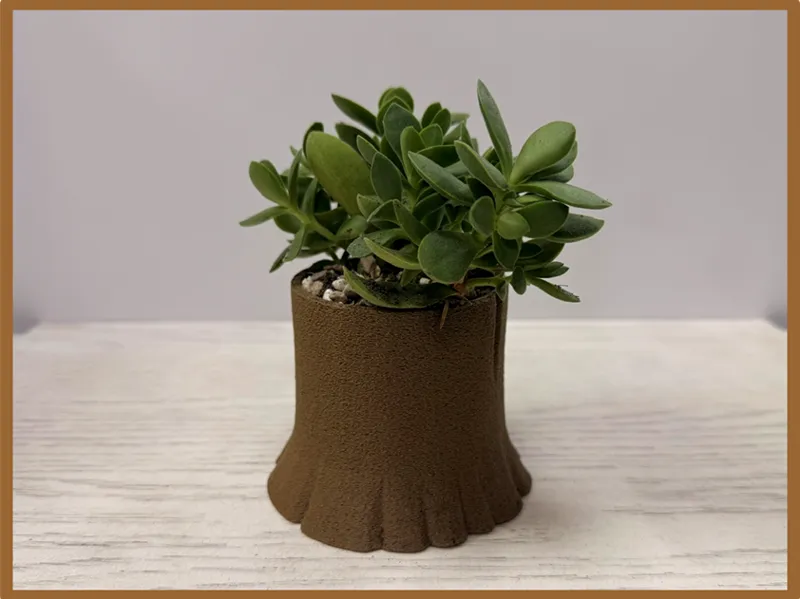 Simple Tree Trunk Vase & Holder