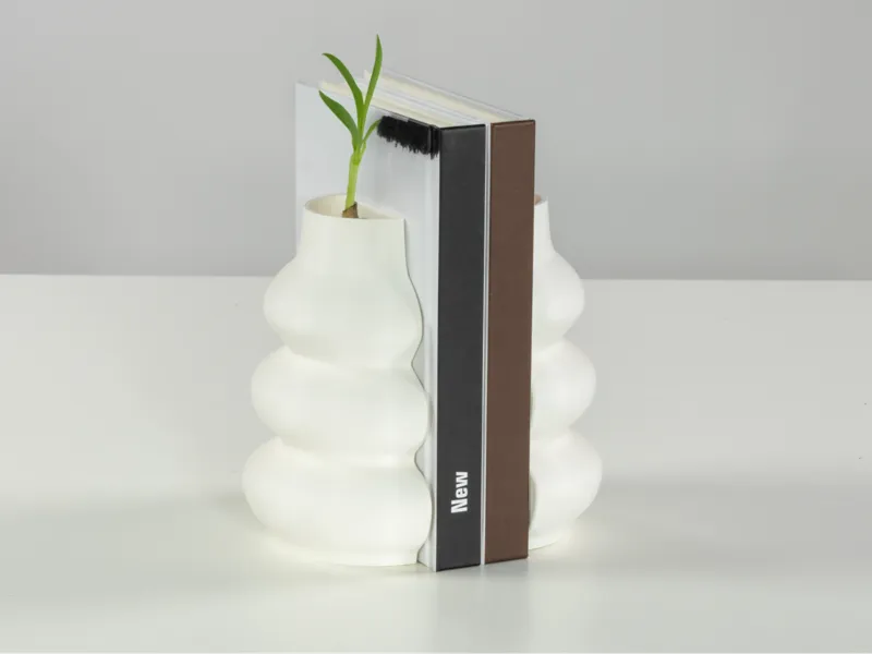 Modern Dual Vase Bookend