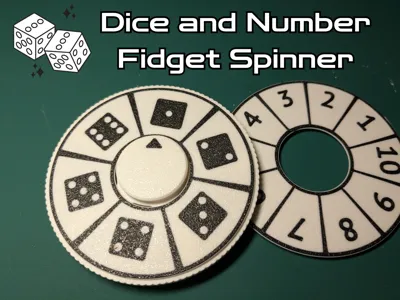 Dice and Number Fidget Spinner (Customizable)