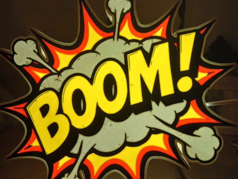 Lightbox written Boom!