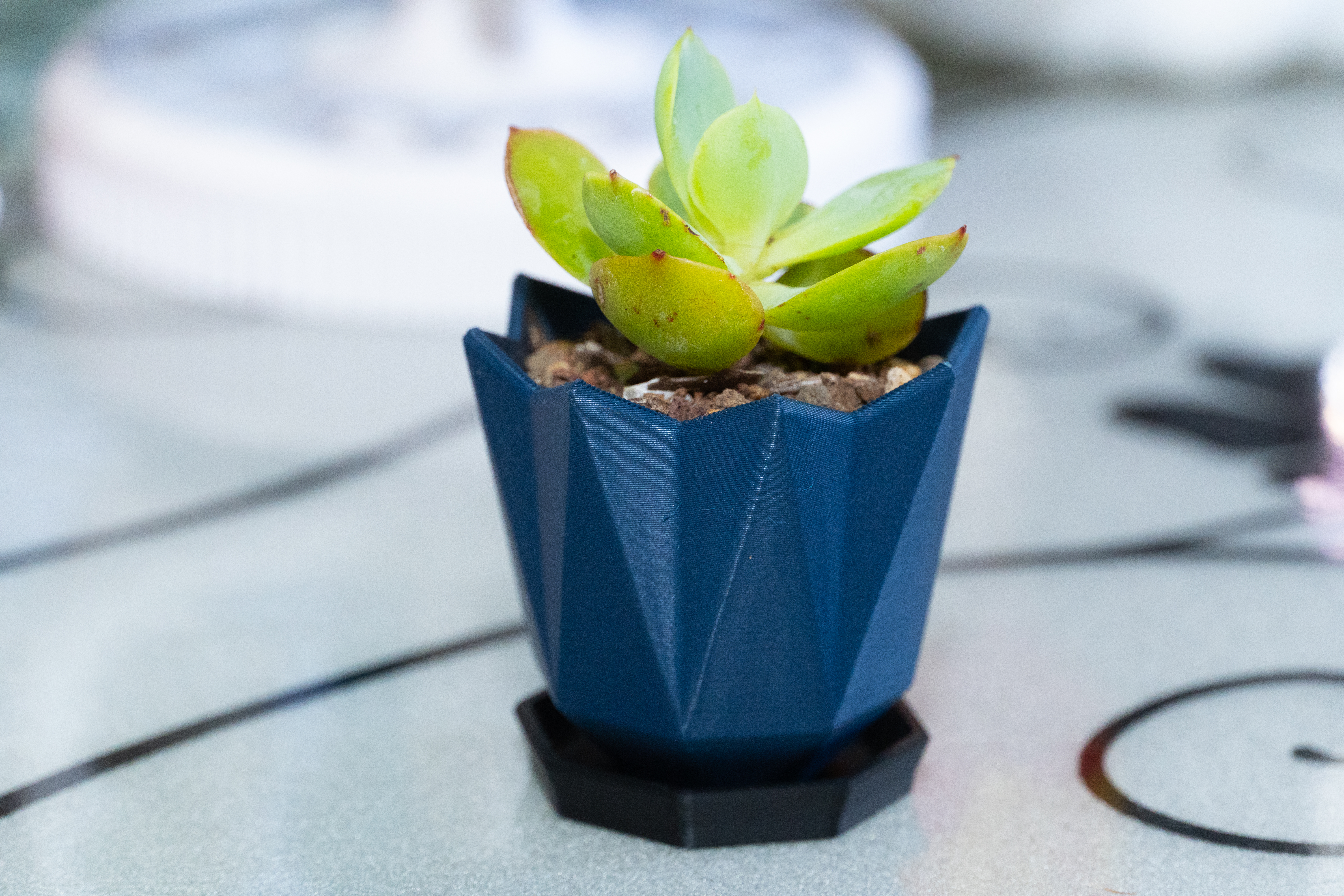 Miniatura 4 do modelo 3D 棱钻几何花盆