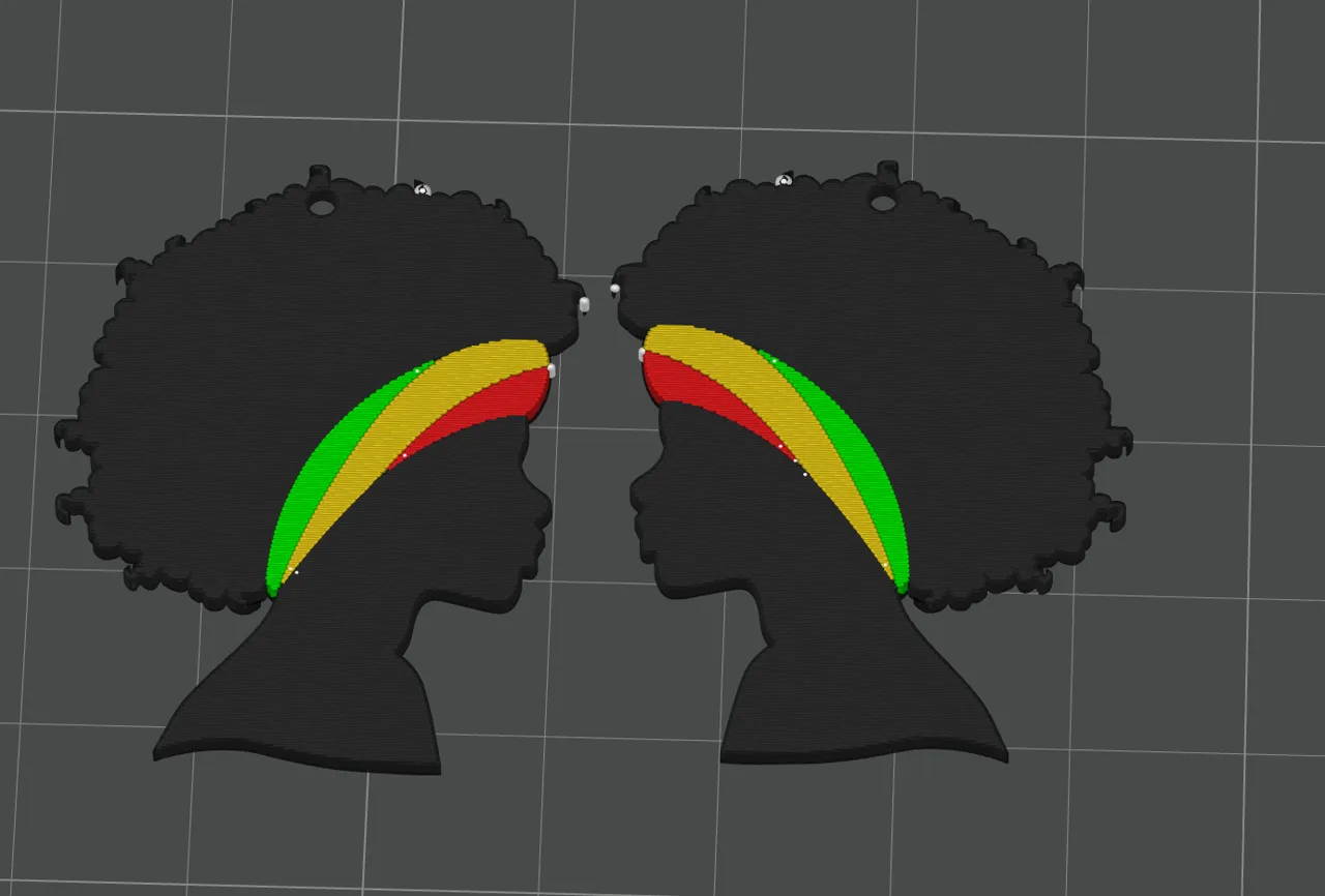 Pendientes africanas view 2