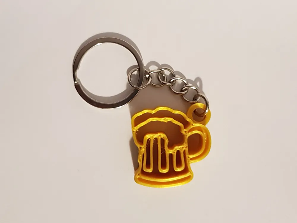 Beer Mug Keychain by Lele88MakerWorld: Download Free 3D Models