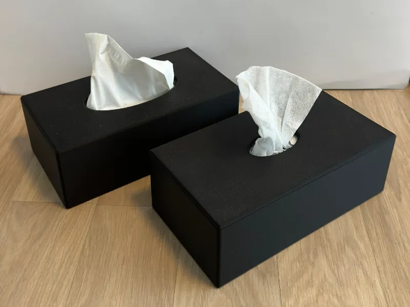 Taschentuchbox mit verriegeltem Deckel