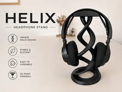 Helix Headphone Stand|Modern Spiral Headset Holder
