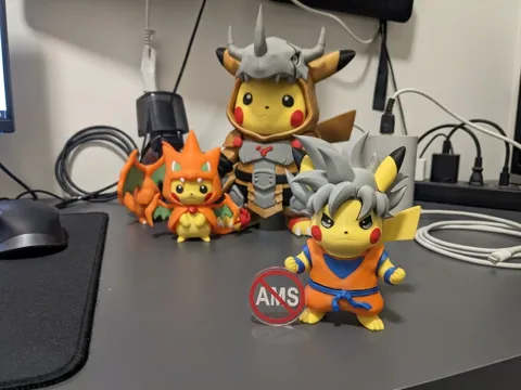 Accesorio para impresora 3D: Pikachu x Goku UI – Stampa (AMS & Senza AMS) — referencia de MakerWorld