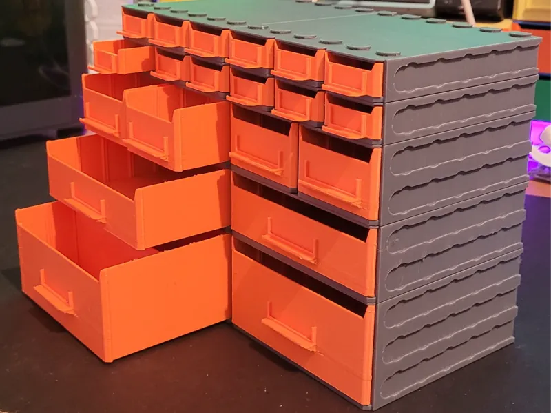 Stackable & Parametric/Customizable Drawers
