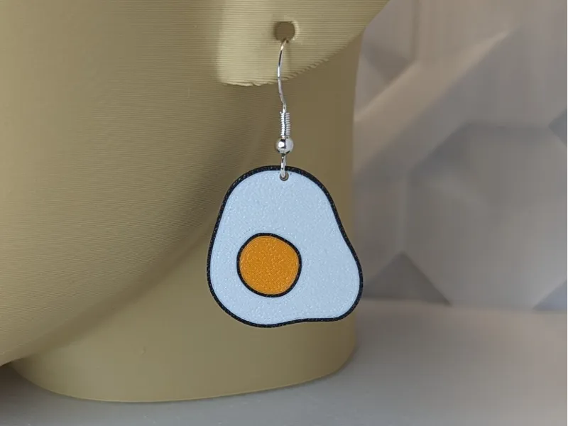 Cute Fried Egg Earring