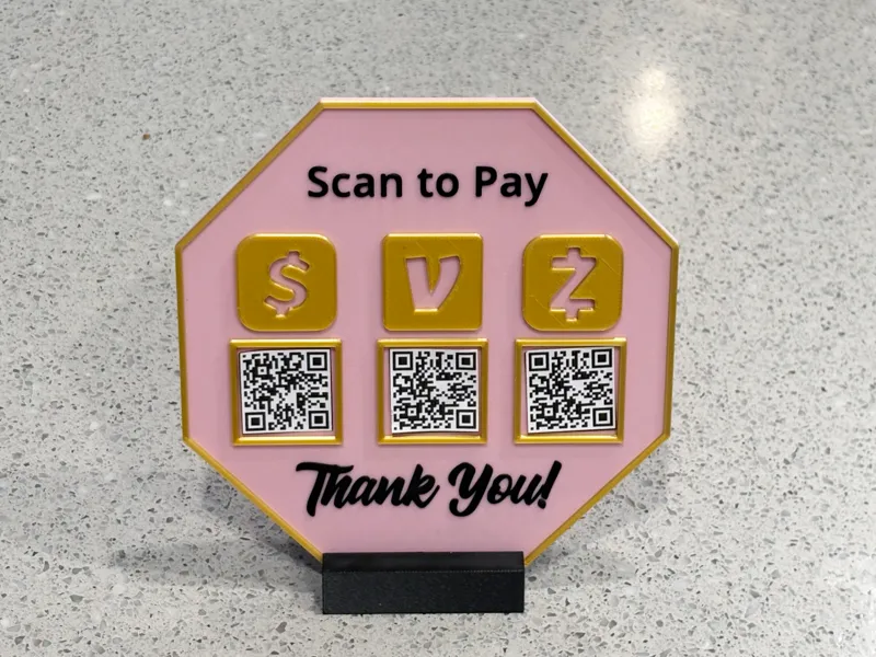 Customizable QR Payment Sign