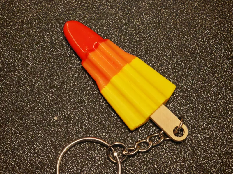 Classic Rocket Lolly keyring