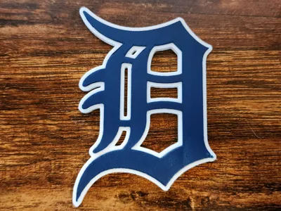 Detroit Tigers English D Magnet (Low Waste)