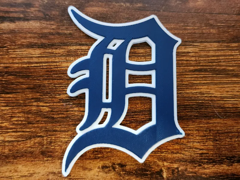 Detroit Tigers English D Magnet (Low Waste)