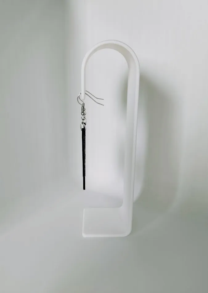 Skeleton Cat Earrings – 3D Printed view 4