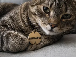 Placa mascota Estrella con NFC personalizable