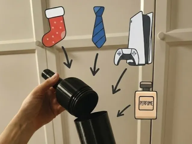 Fake wine bottle. Christmas gift prank.