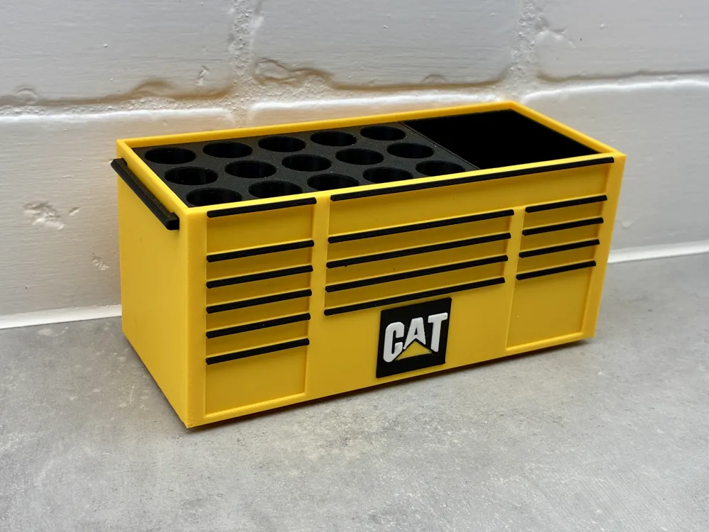 CAT Caterpillar Inspired desk work toolbox pen by Mrtk1970 MakerWorld ...
