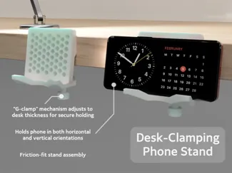 Desk-Clamping Phone Stand