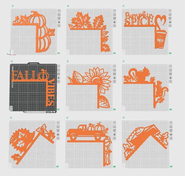 Coins de porte décoratifs d'automne
